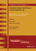 Cover: Foundations for Syriac Lexicography III - Gorgias Press