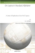 Cover: On Lepsius's Standard Alphabet - Gorgias Press