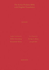 Enlarge image Cover: Jeremiah According to the Syriac Peshitta Version with English Translation - Gorgias Press
