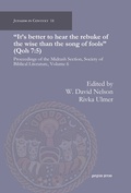 Cover: "It's better to hear the rebuke of the wise than the song of fools" (Qoh 7:5) - Gorgias Press