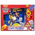 Cover: Nickelodeon PAW Patrol: Light the Way! Play-a-Sound Book and 5-Sound Flashlight - Pi Kids