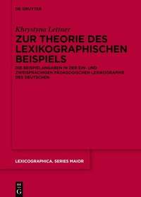 Abbildung von: Zur Theorie des lexikographischen Beispiels - De Gruyter