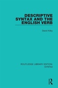 Cover: Descriptive Syntax and the English Verb - Routledge