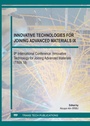 Cover: Innovative Technologies for Joining Advanced Materials IX - Trans Tech Publications Ltd