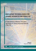 Cover: Innovative Technologies for Joining Advanced Materials IX - Trans Tech Publications Ltd