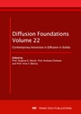 Cover: Contemporary Advances in Diffusion in Solids - Trans Tech Publications Ltd