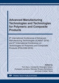 Cover: Advanced Manufacturing Technologies and Technologies for Polymeric and Composite Products - Trans Tech Publications Ltd
