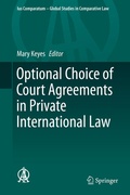 Abbildung von: Optional Choice of Court Agreements in Private International Law - Springer