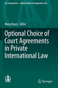 Cover: Optional Choice of Court Agreements in Private International Law - Springer