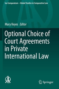Abbildung von: Optional Choice of Court Agreements in Private International Law - Springer