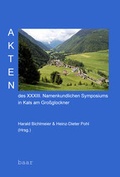 Cover: Akten des XXXIII. Namenkundlichen Symposiums in Kals am Gro&szlig;glockner - Baar-Verlag