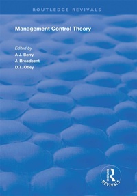 Enlarge image Cover: Management Control Theory - Routledge