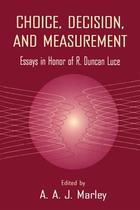 Abbildung von: Choice, Decision, and Measurement - Routledge