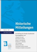 Cover: Historische Mitteilungen 30 (2018) - Franz Steiner Verlag