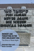 Cover: Memory and Forgetting in the Post-Holocaust Era - Routledge