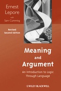 Cover: Meaning and Argument - Wiley-Blackwell