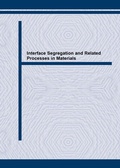 Cover: Interface Segregation and Related Processes in Materials - Trans Tech Publications Ltd