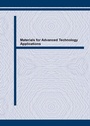 Cover: Materials for Advanced Technology Applications - Trans Tech Publications Ltd