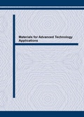 Cover: Materials for Advanced Technology Applications - Trans Tech Publications Ltd