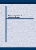 Cover: Shallow Impurities in Semiconductors IV - Trans Tech Publications Ltd