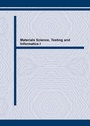 Cover: Materials Science, Testing and Informatics I - Trans Tech Publications Ltd