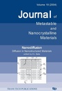 Cover: Nanodiffusion - Trans Tech Publications Ltd