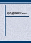 Cover: Journal of Metastable and Nanocrystalline Materials: Winter e-volume 2003 - Trans Tech Publications Ltd