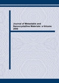 Cover: Journal of Metastable and Nanocrystalline Materials: e-Volume 2000 - Trans Tech Publications Ltd