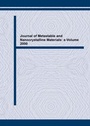 Cover: Journal of Metastable and Nanocrystalline Materials: e-Volume 2000 - Trans Tech Publications Ltd