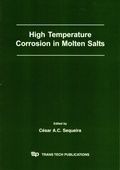 Cover: High Temperature Corrosion in Molten Salts - Trans Tech Publications Ltd
