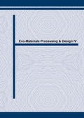 Cover: Eco-Materials Processing & Design IV - Trans Tech Publications Ltd