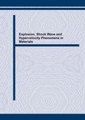 Cover: Explosion, Shock Wave and Hypervelocity Phenomena in Materials - Trans Tech Publications Ltd