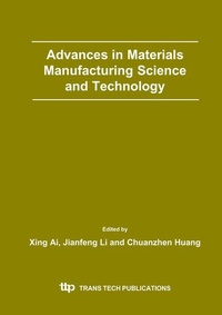 Enlarge image Cover: Advances in Materials Manufacturing Science and Technology - Trans Tech Publications Ltd