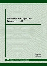 Abbildung von: Mechanical Properties Research 1987 - Trans Tech Publications Ltd