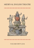 Cover: Medieval English Theatre 40 - De Gruyter