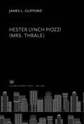 Cover: Hester Lynch Piozzi (Mrs. Thrale) - Columbia University Press