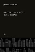 Cover: Hester Lynch Piozzi (Mrs. Thrale) - Columbia University Press