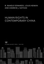 Cover: Human Rights in Contemporary China - Columbia University Press