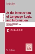 Cover: At the Intersection of Language, Logic, and Information - Springer
