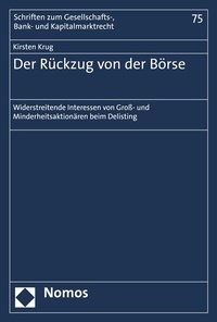 Abbildung von: Der Rückzug von der Börse - Nomos