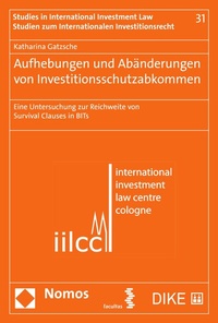 Abbildung von: Aufhebungen und Abänderungen von Investitionsschutzabkommen - Nomos