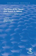 Cover: A Middle French Vowing Poem - Routledge