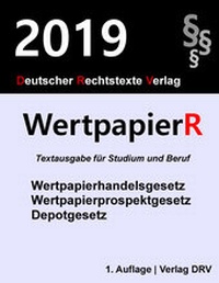 Abbildung von: Wertpapierrecht - Deutscher Rechtstexte Verlag