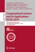 Cover: Computational Science and Its Applications - ICCSA 2019 - Springer