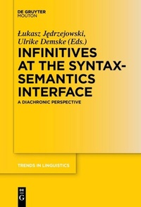 Enlarge image Cover: Infinitives at the Syntax-Semantics Interface - De Gruyter Mouton