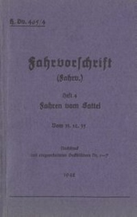 Abbildung von: H.Dv. 465/4 Fahrvorschrift - Heft 4 - Fahren vom Sattel - BoD - Books on Demand