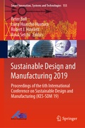 Cover: Sustainable Design and Manufacturing 2019 - Springer