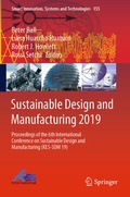 Cover: Sustainable Design and Manufacturing 2019 - Springer