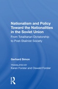 Cover: Nationalism And Policy Toward The Nationalities In The Soviet Union - Routledge