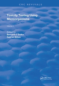 Enlarge image Cover: Toxicity Testing Using Microorganisms - CRC Press